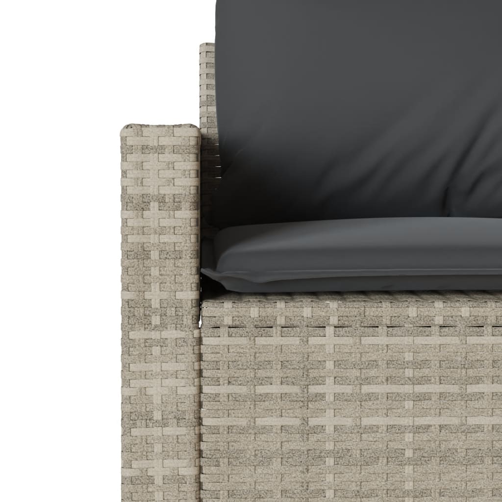 Salon de jardin 4 pcs avec coussins gris clair résine tressée - XIOS