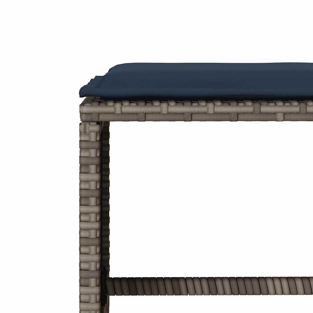 Salon de jardin 4 pcs avec coussins gris résine tressée - XIOS