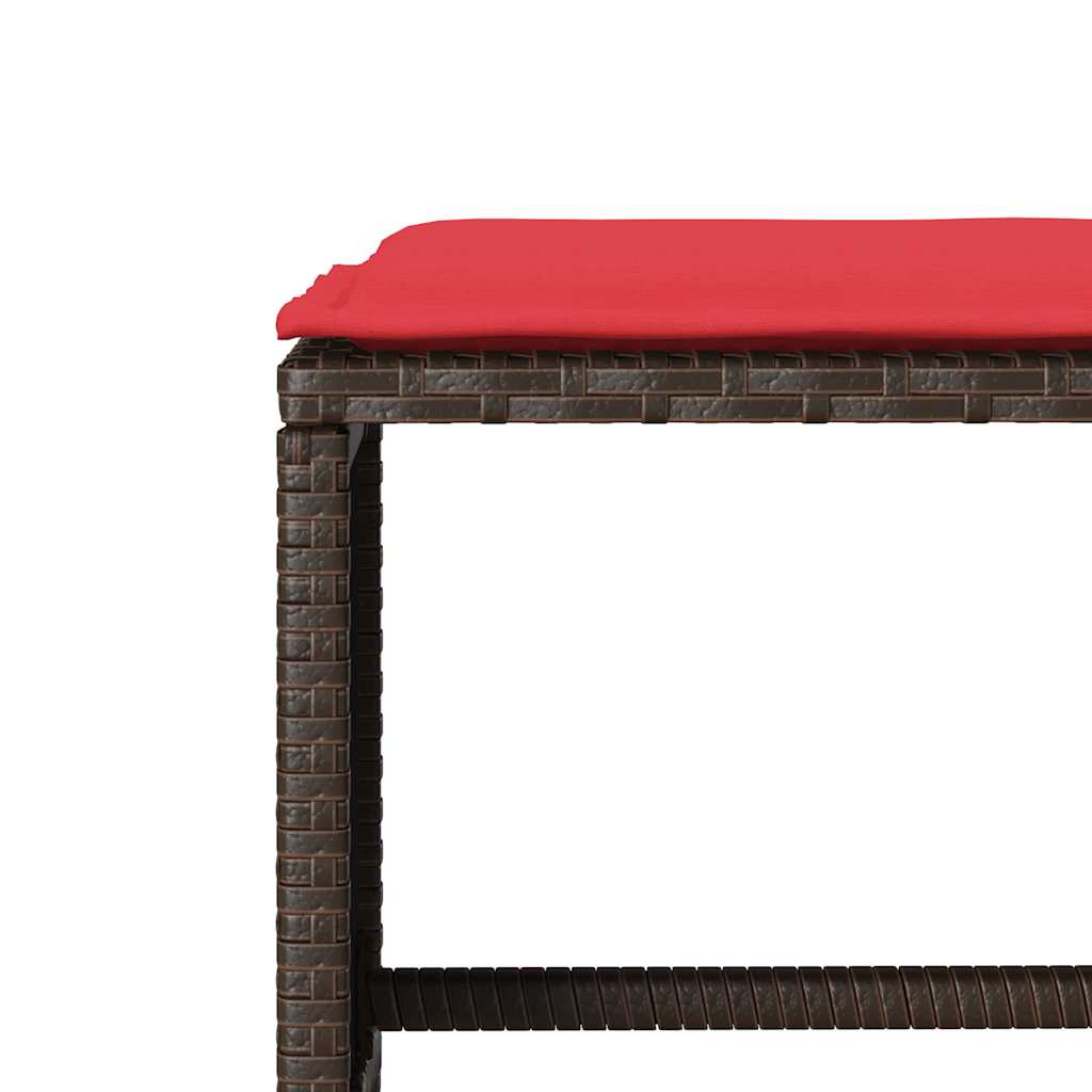 Salon de jardin 4 pcs avec coussins marron résine tressée - XIOS