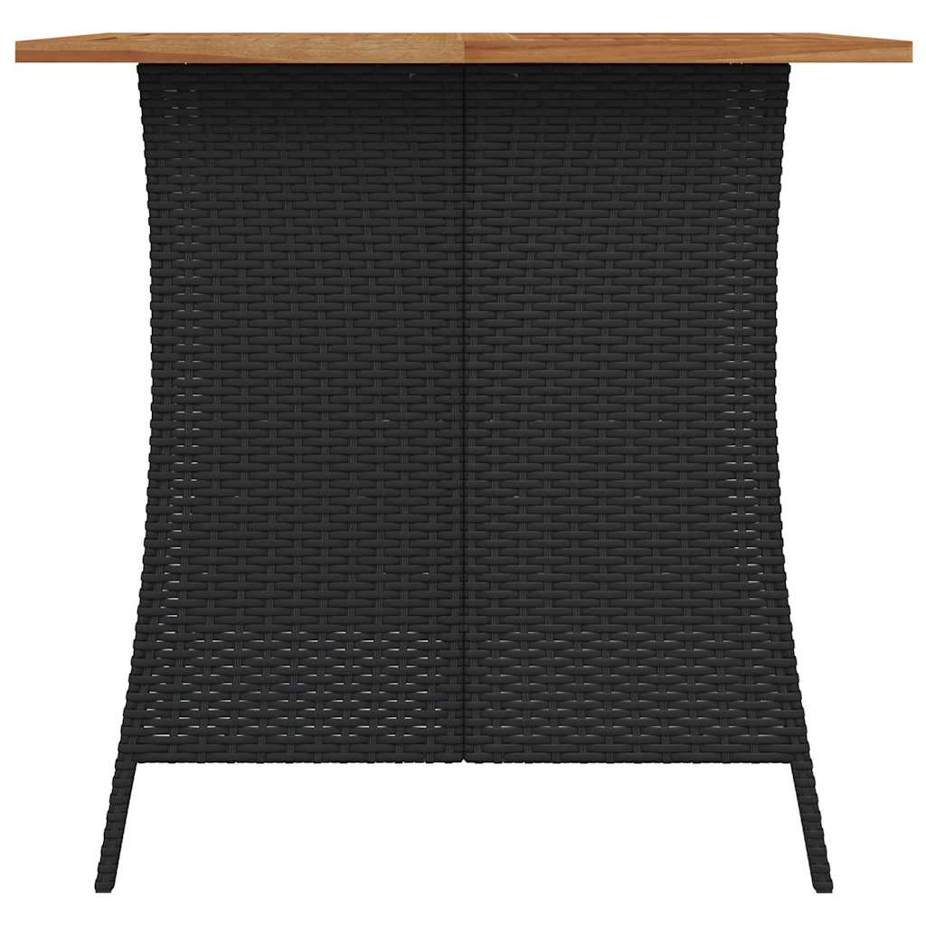 Ensemble à manger de jardin coussins 5pcs noir résine tressée - XIOS