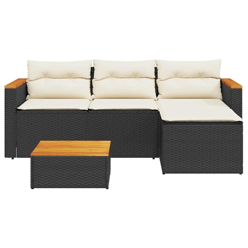 Salon de jardin 3 pcs avec coussins noir résine tressée - XIOS
