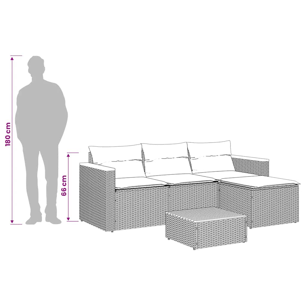 Salon de jardin avec coussins 3 pcs gris résine tressée - XIOS