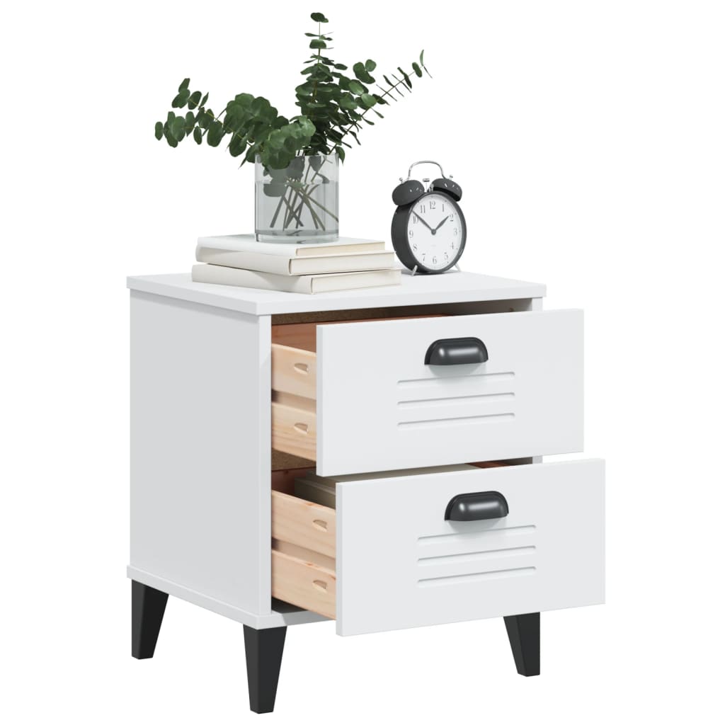 Table de chevet VIKEN blanc bois d'ingénierie - XIOS