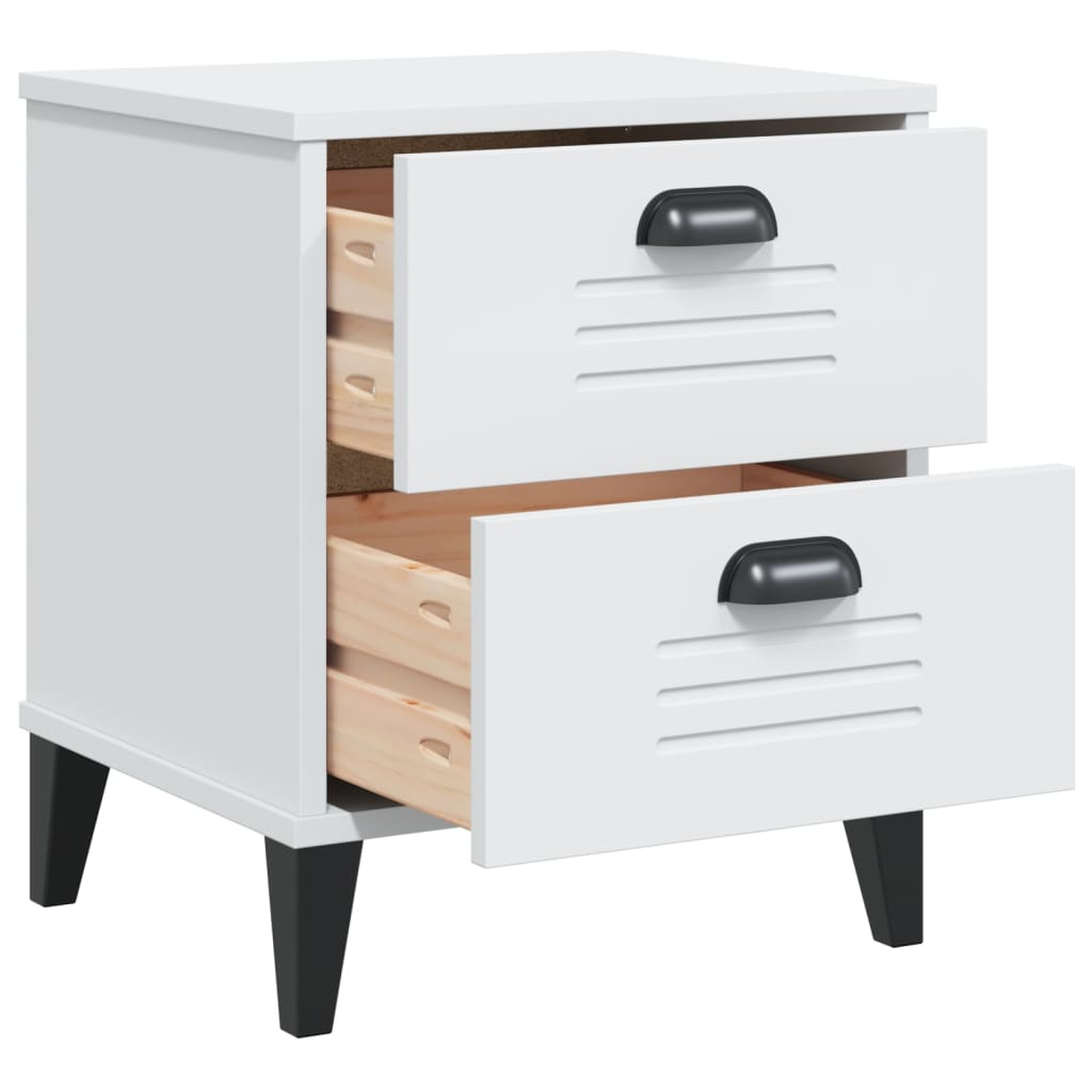 Table de chevet VIKEN blanc bois d'ingénierie - XIOS