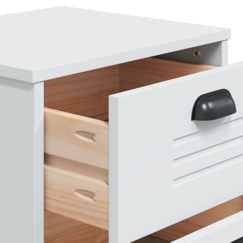 Table de chevet VIKEN blanc bois d'ingénierie - XIOS
