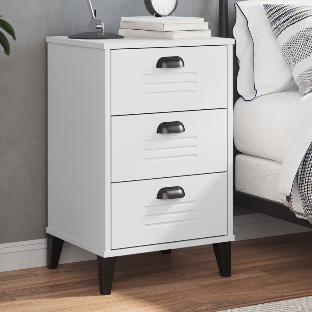 Table de chevet VIKEN blanc bois d'ingénierie - XIOS