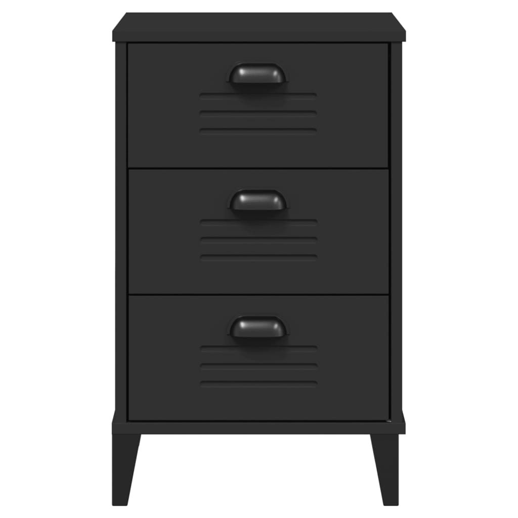Table de chevet VIKEN noir bois d'ingénierie - XIOS