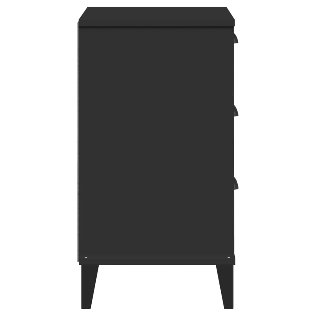 Table de chevet VIKEN noir bois d'ingénierie - XIOS