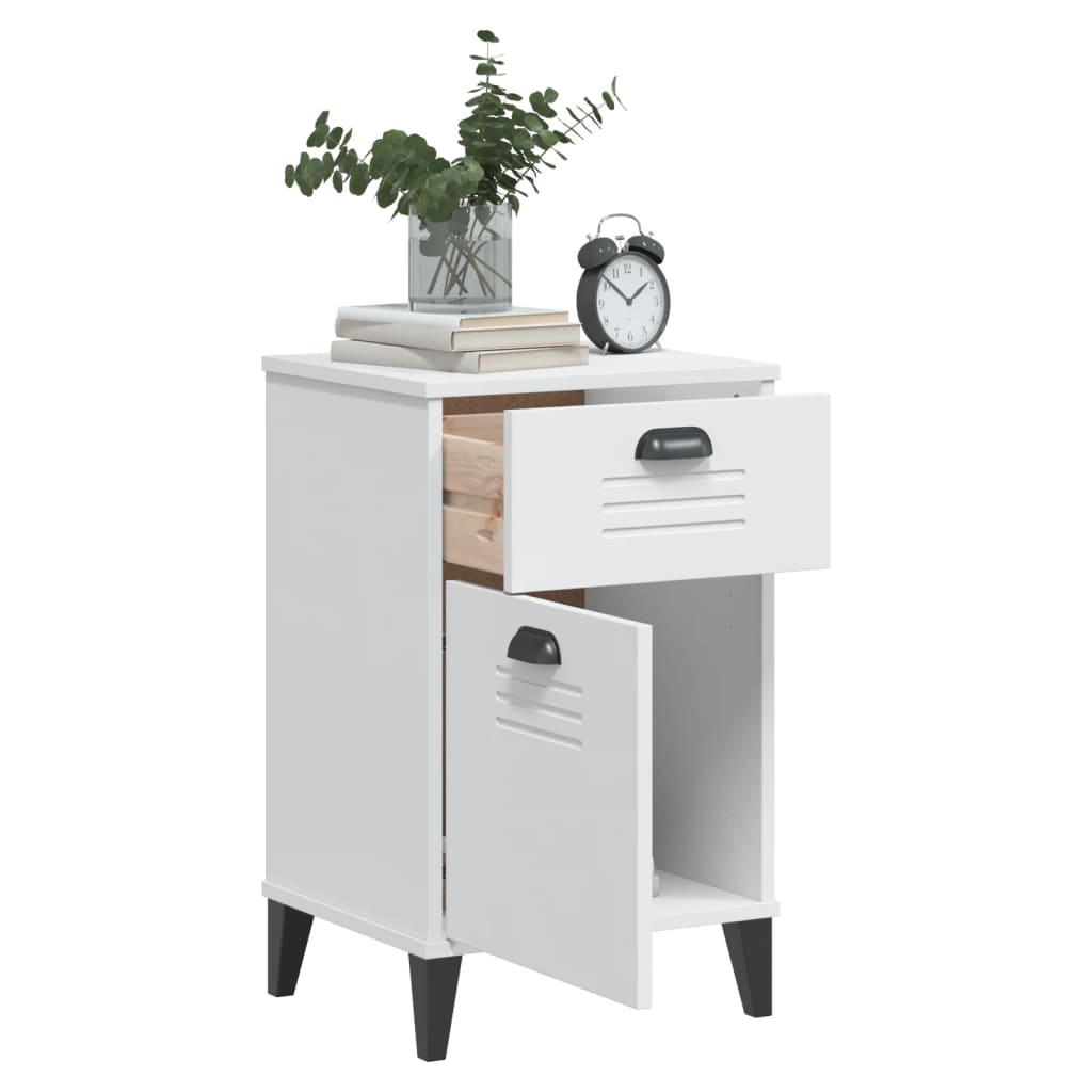 Table de chevet VIKEN blanc bois d'ingénierie - XIOS