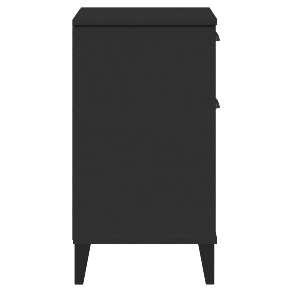 Table de chevet VIKEN noir bois d'ingénierie - XIOS