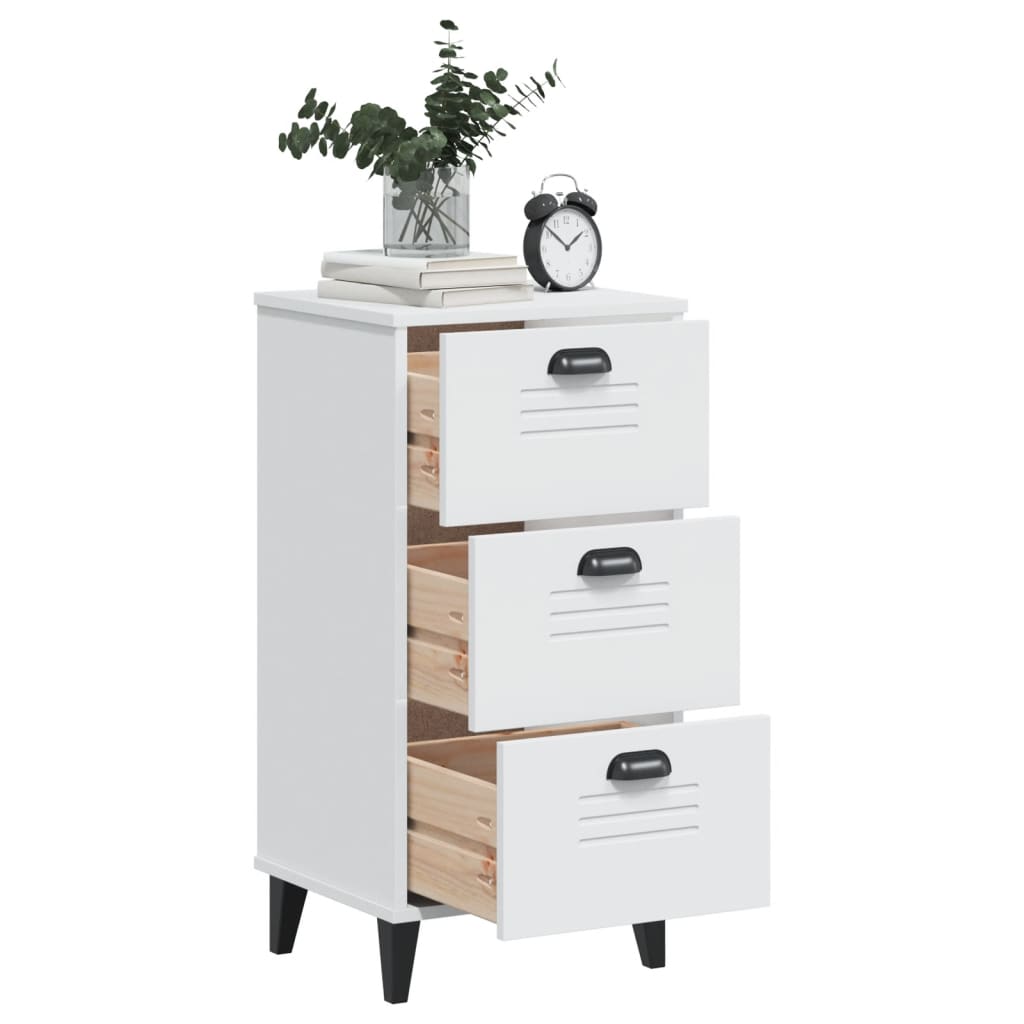 Table de chevet VIKEN blanc bois d'ingénierie - XIOS