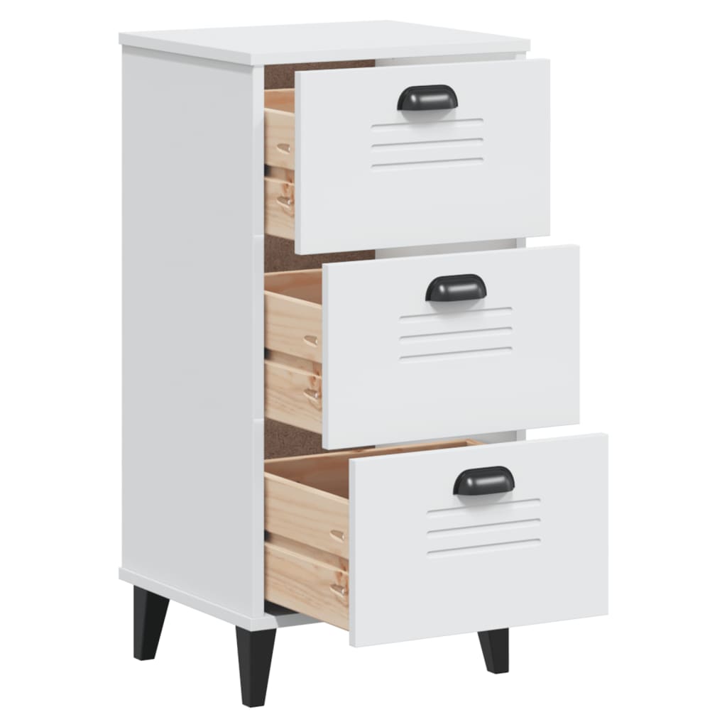Table de chevet VIKEN blanc bois d'ingénierie - XIOS