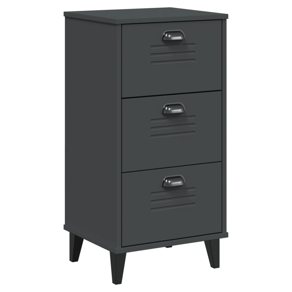 Table de chevet VIKEN gris anthracite bois d'ingénierie - XIOS