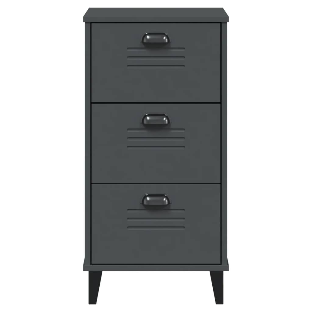 Table de chevet VIKEN gris anthracite bois d'ingénierie - XIOS