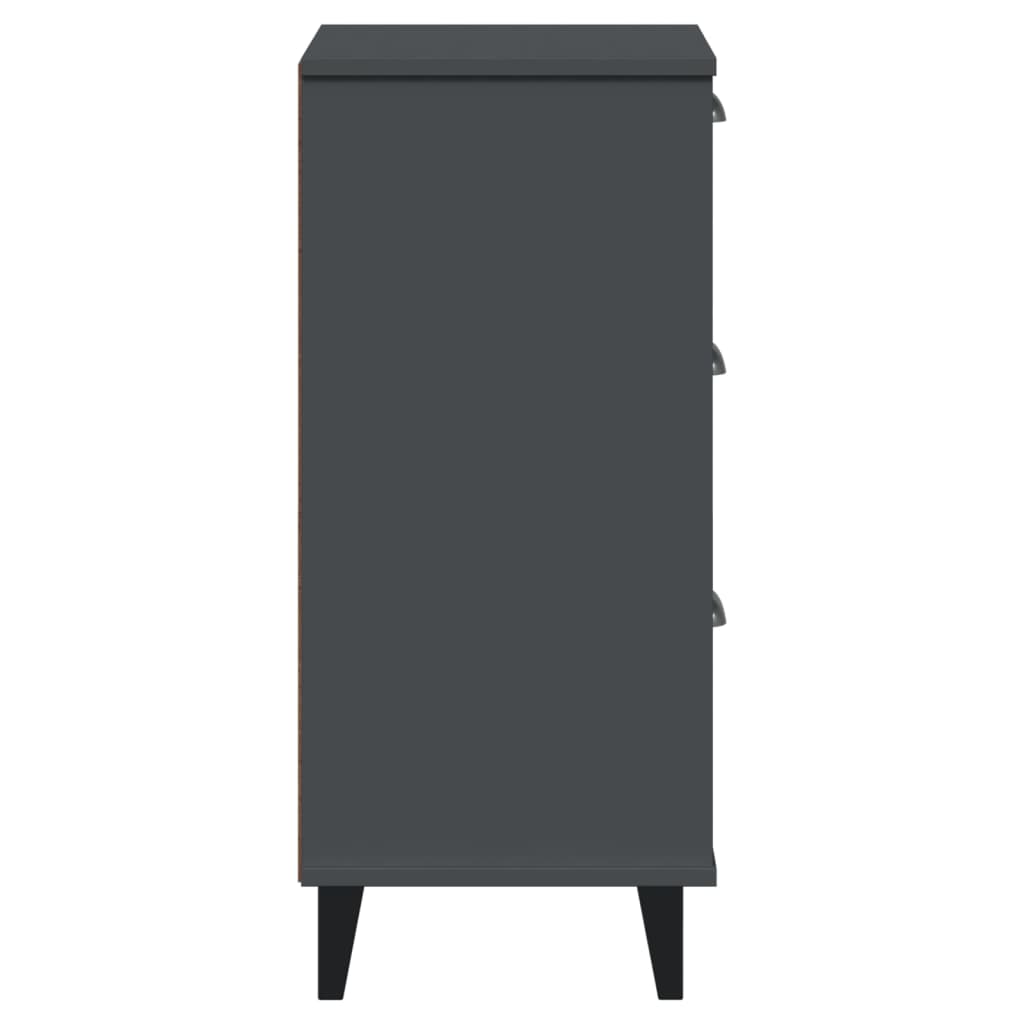 Table de chevet VIKEN gris anthracite bois d'ingénierie - XIOS