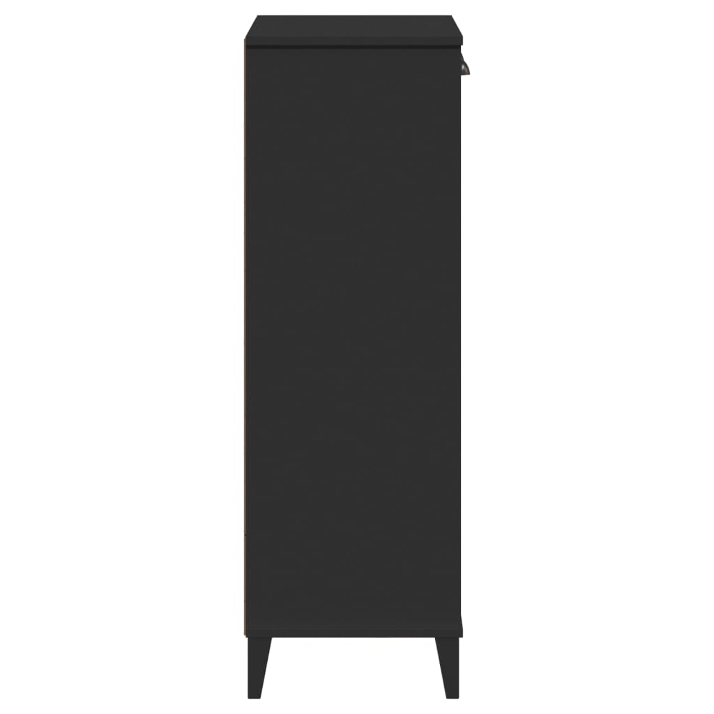 Armoire à chaussures VIKEN noir bois d'ingénierie - XIOS