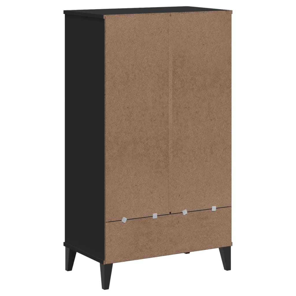 Armoire à chaussures VIKEN noir bois d'ingénierie - XIOS