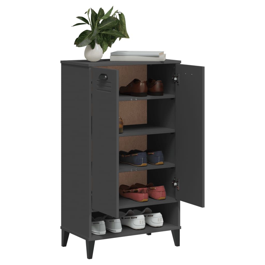 Armoire à chaussures VIKEN gris anthracite bois d'ingénierie - XIOS