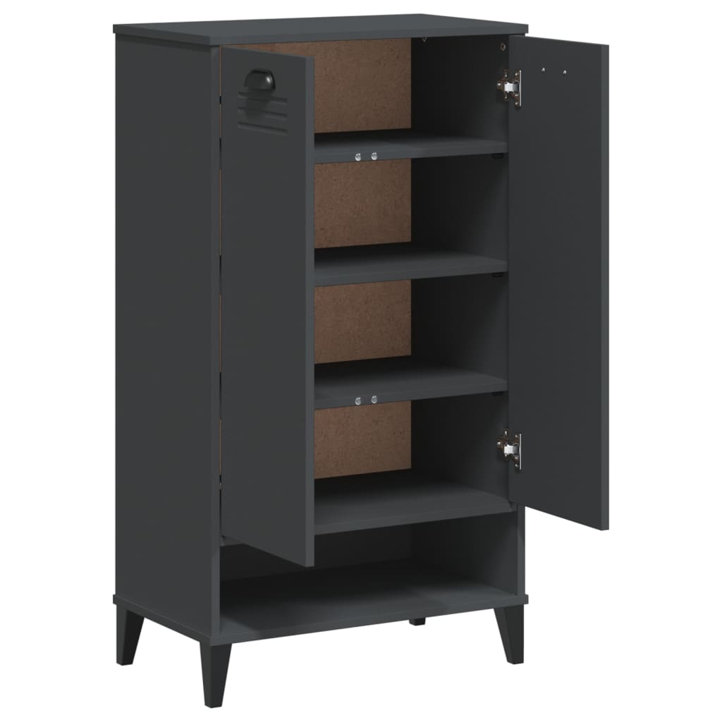 Armoire à chaussures VIKEN gris anthracite bois d'ingénierie - XIOS