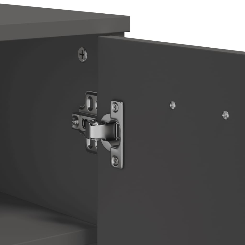 Armoire à chaussures VIKEN gris anthracite bois d'ingénierie - XIOS