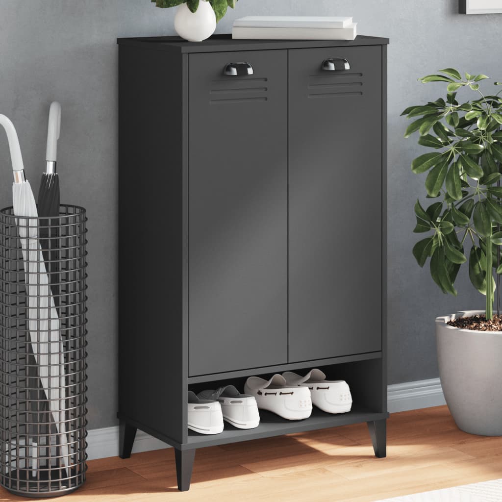 Armoire à chaussures VIKEN gris anthracite bois d'ingénierie - XIOS