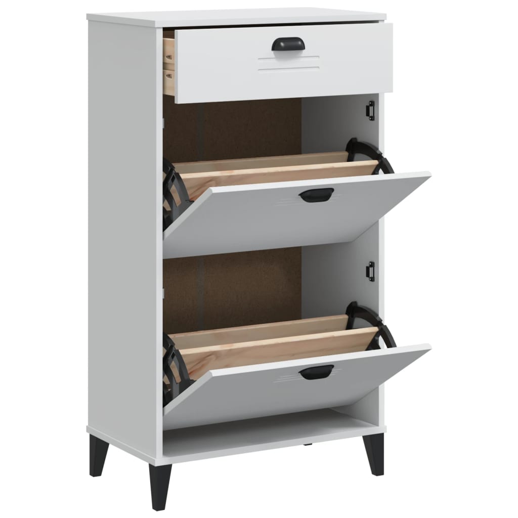 Armoire à chaussures VIKEN blanc bois d'ingénierie - XIOS