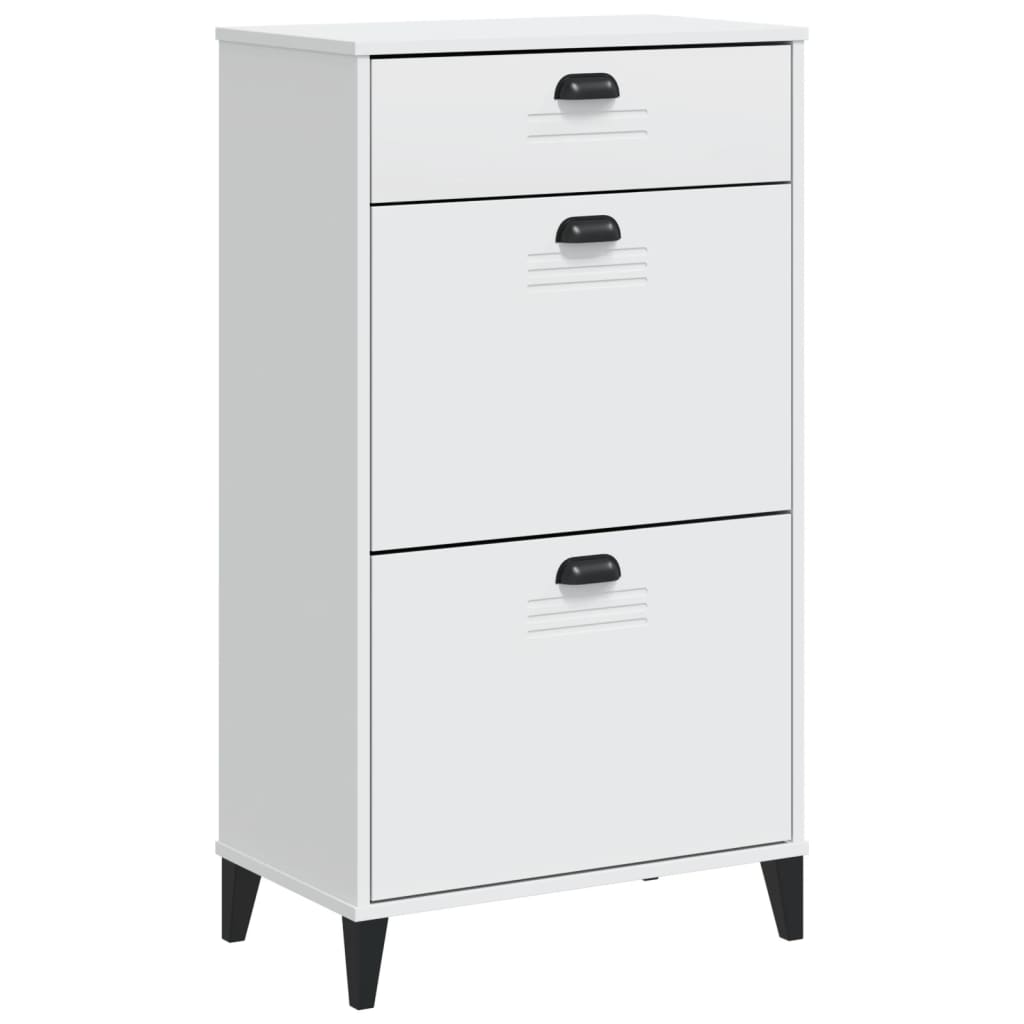 Armoire à chaussures VIKEN blanc bois d'ingénierie - XIOS