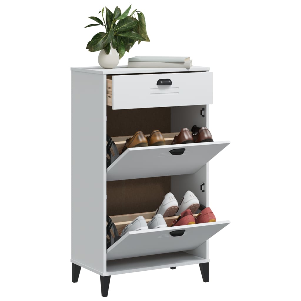 Armoire à chaussures VIKEN blanc bois d'ingénierie - XIOS