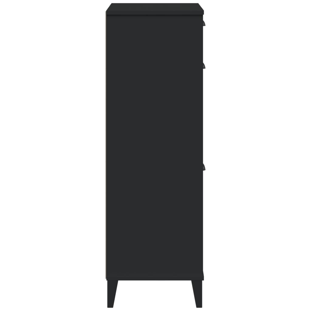 Armoire à chaussures VIKEN noir bois d'ingénierie - XIOS