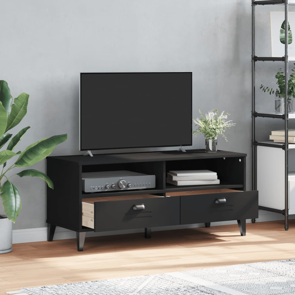 Meuble TV VIKEN noir bois d'ingénierie Meubles TV vidaXL   