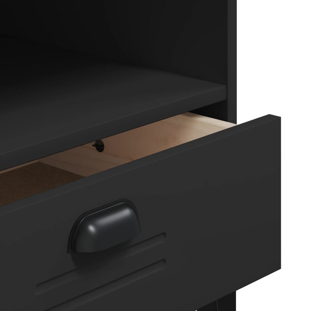 Meuble TV VIKEN noir bois d'ingénierie Meubles TV vidaXL   