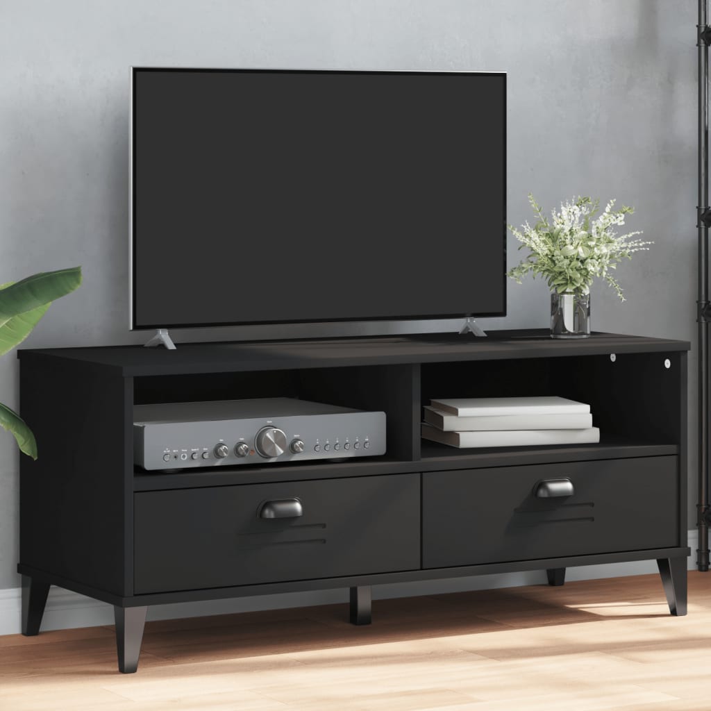 Meuble TV VIKEN noir bois d'ingénierie Meubles TV vidaXL   