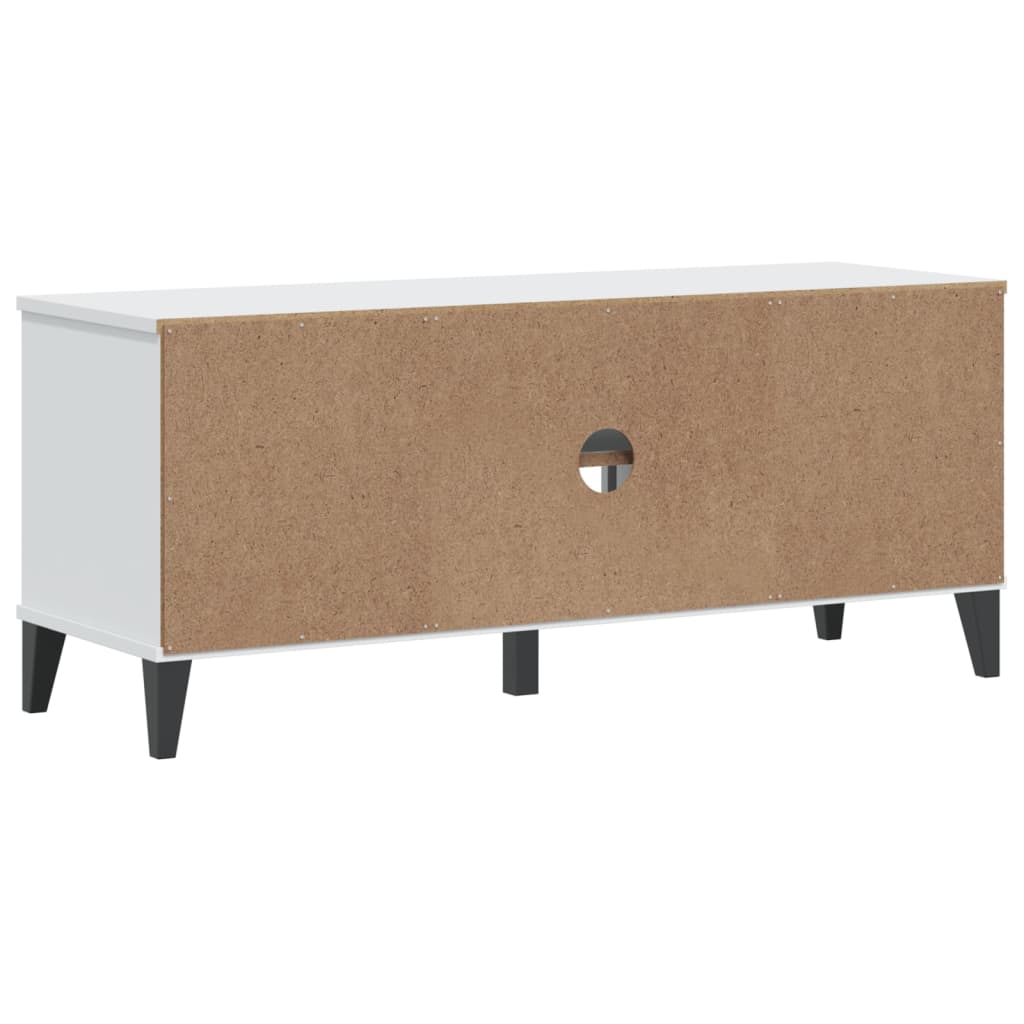 Banc à chaussures VIKEN blanc 106x35x45 cm bois massif de pin - XIOS