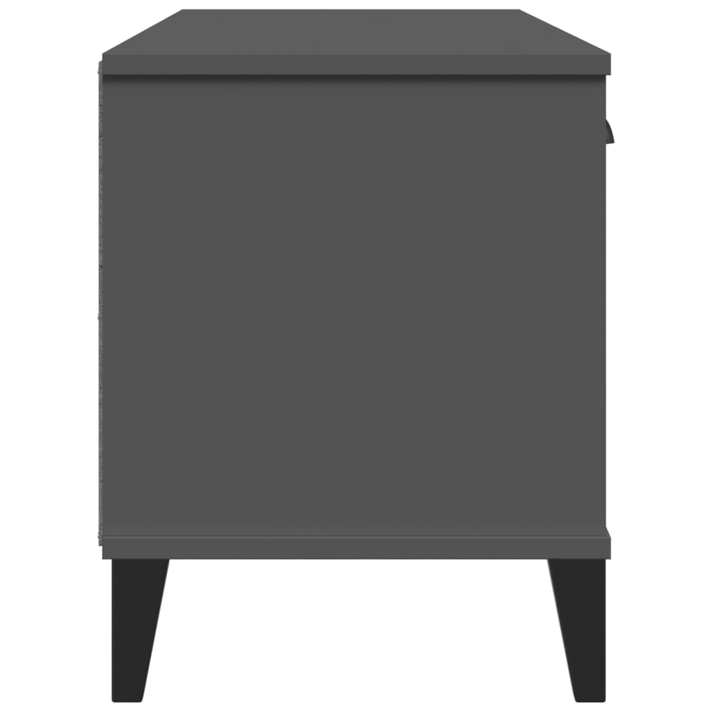 Banc à chaussures VIKEN gris anthracite bois massif de pin - XIOS
