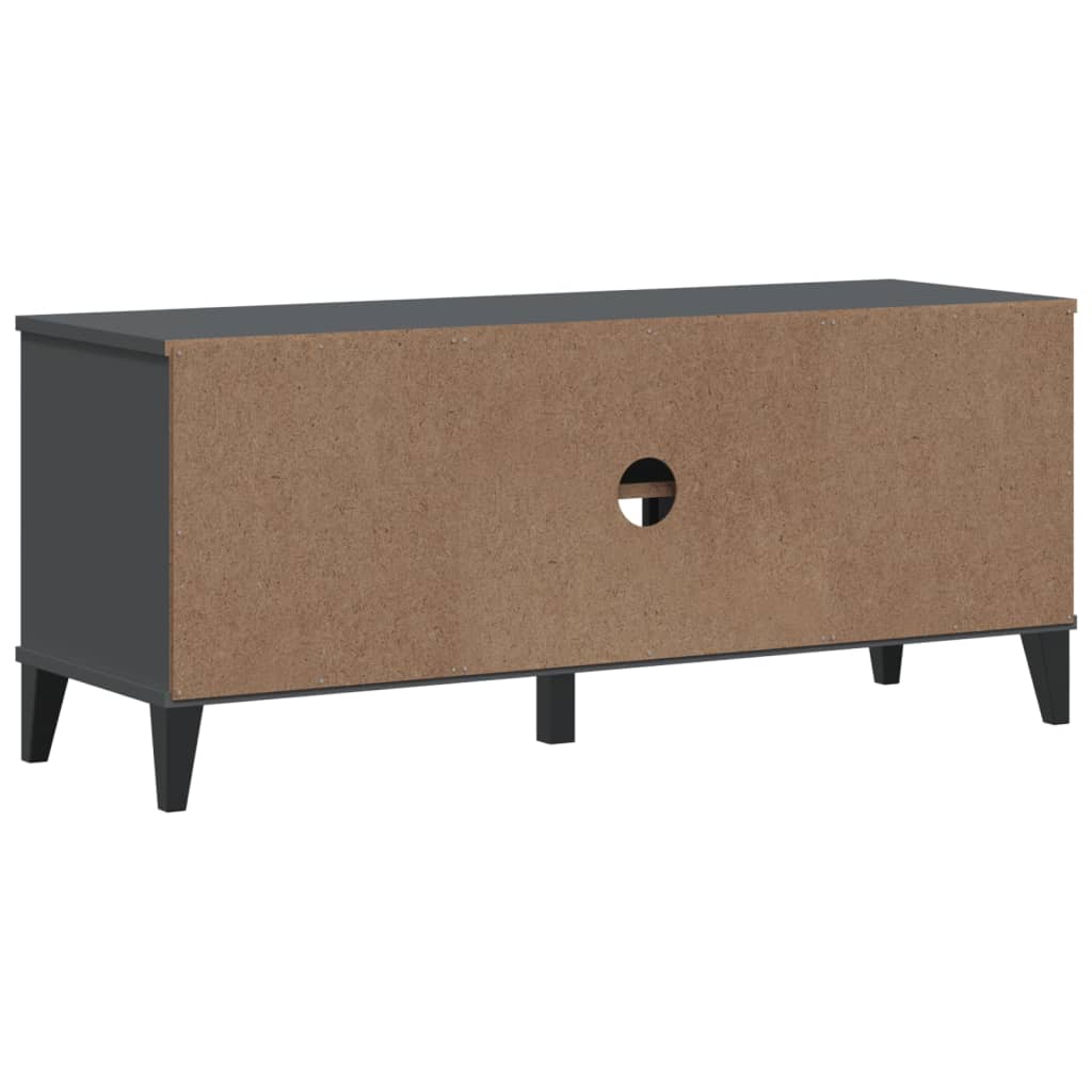 Banc à chaussures VIKEN gris anthracite bois massif de pin - XIOS