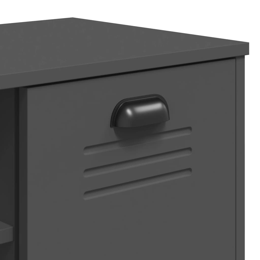 Banc à chaussures VIKEN gris anthracite bois massif de pin - XIOS