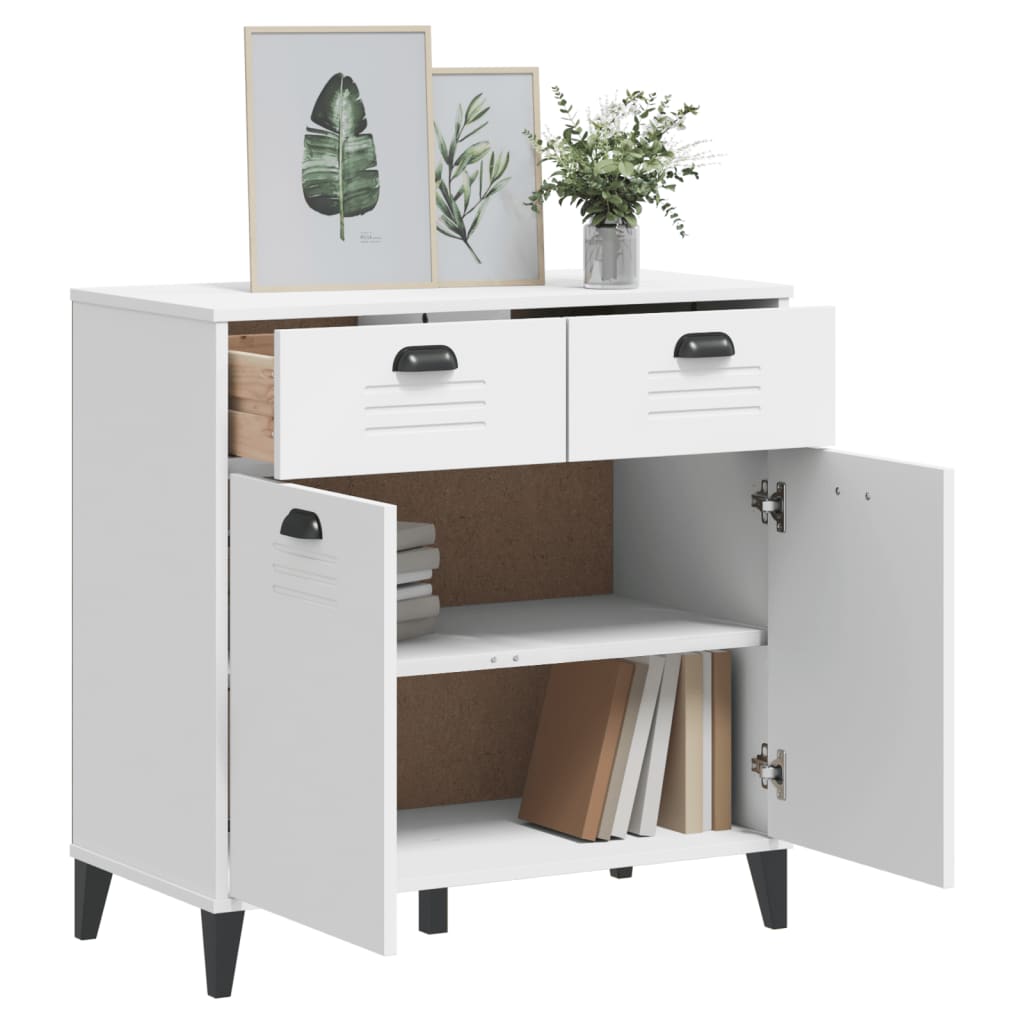 Buffet VIKEN blanc 80x40x80 cm bois d'ingénierie - XIOS