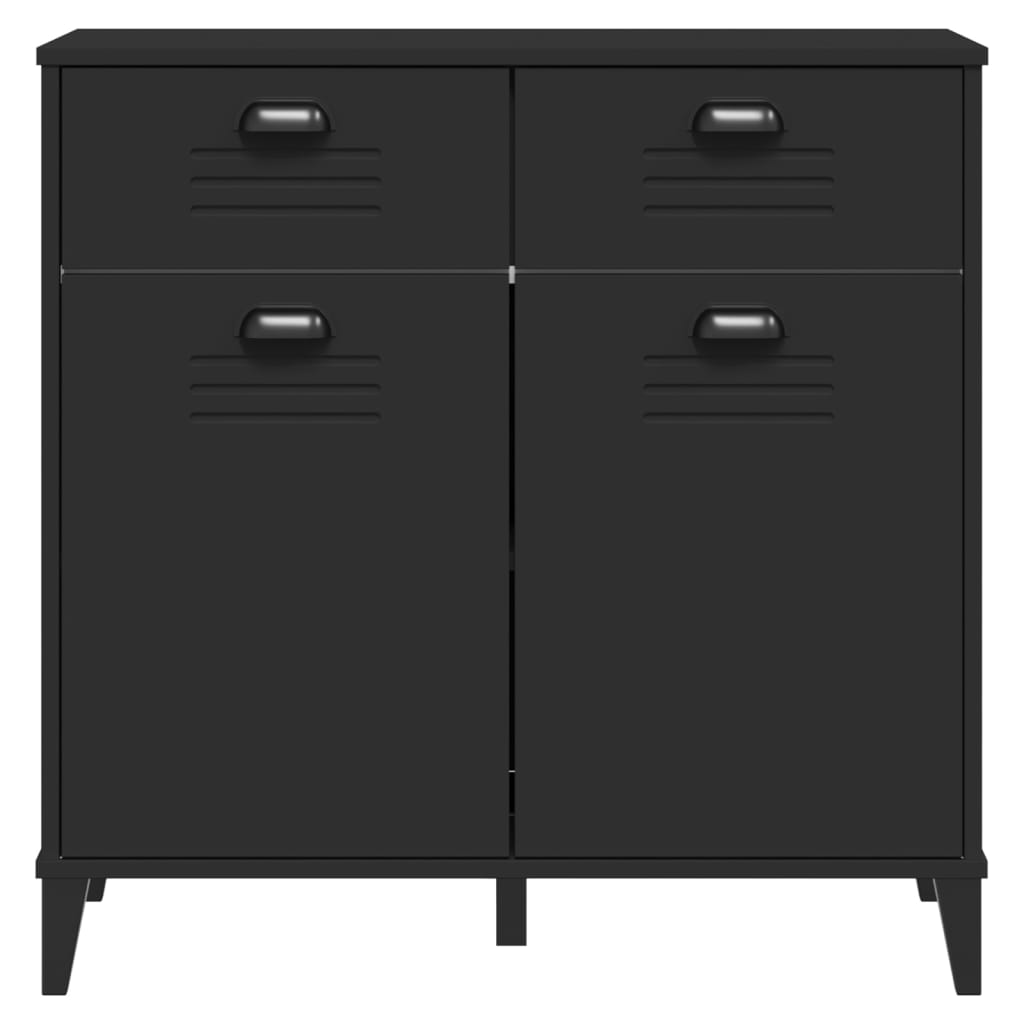 Buffet VIKEN noir 80x40x80 cm bois d'ingénierie - XIOS
