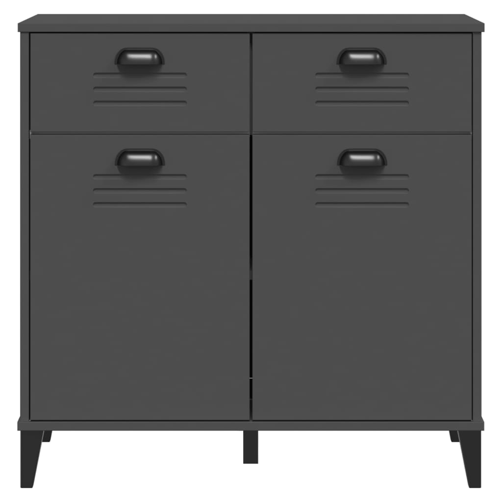 Buffet VIKEN gris anthracite 80x40x80 cm bois d'ingénierie - XIOS