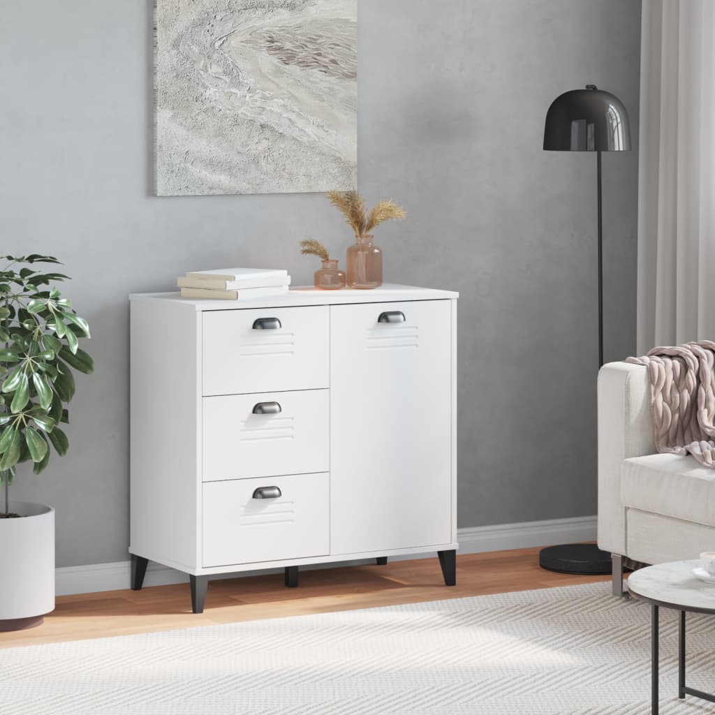 Buffet VIKEN blanc 80x40x80 cm bois d'ingénierie - XIOS