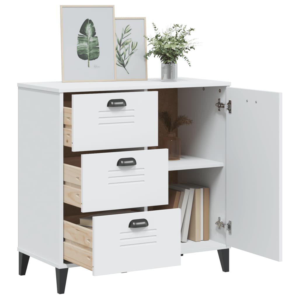 Buffet VIKEN blanc 80x40x80 cm bois d'ingénierie - XIOS