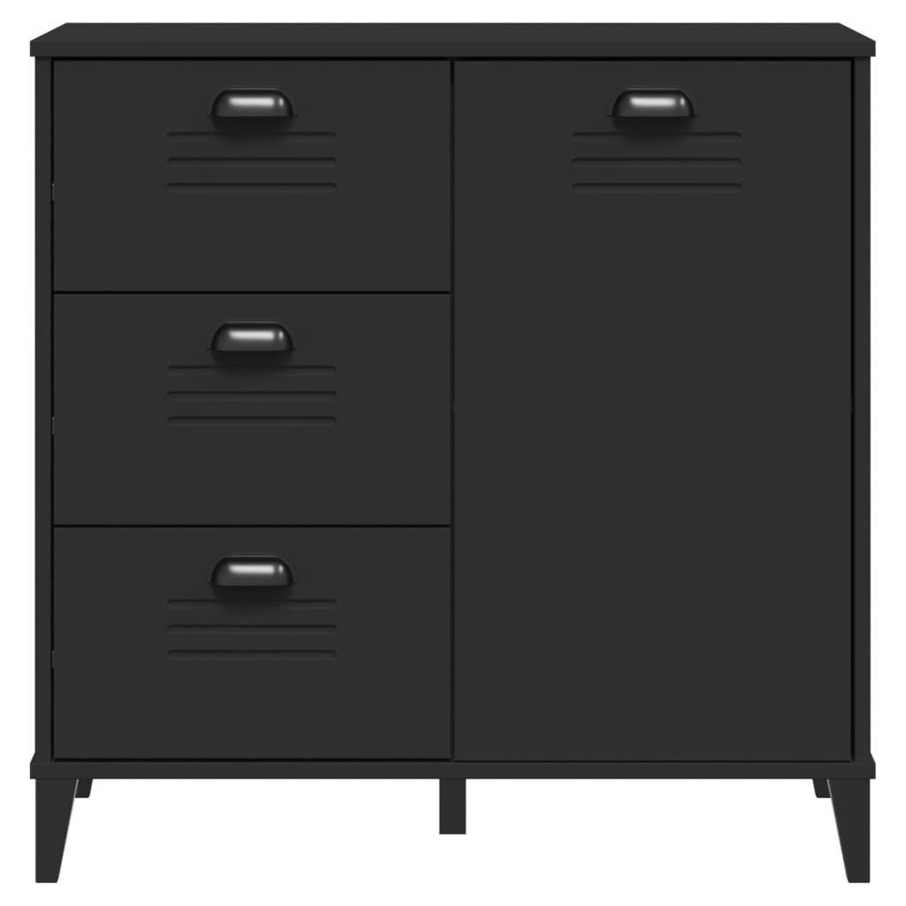 Buffet VIKEN noir 80x40x80 cm bois d'ingénierie - XIOS