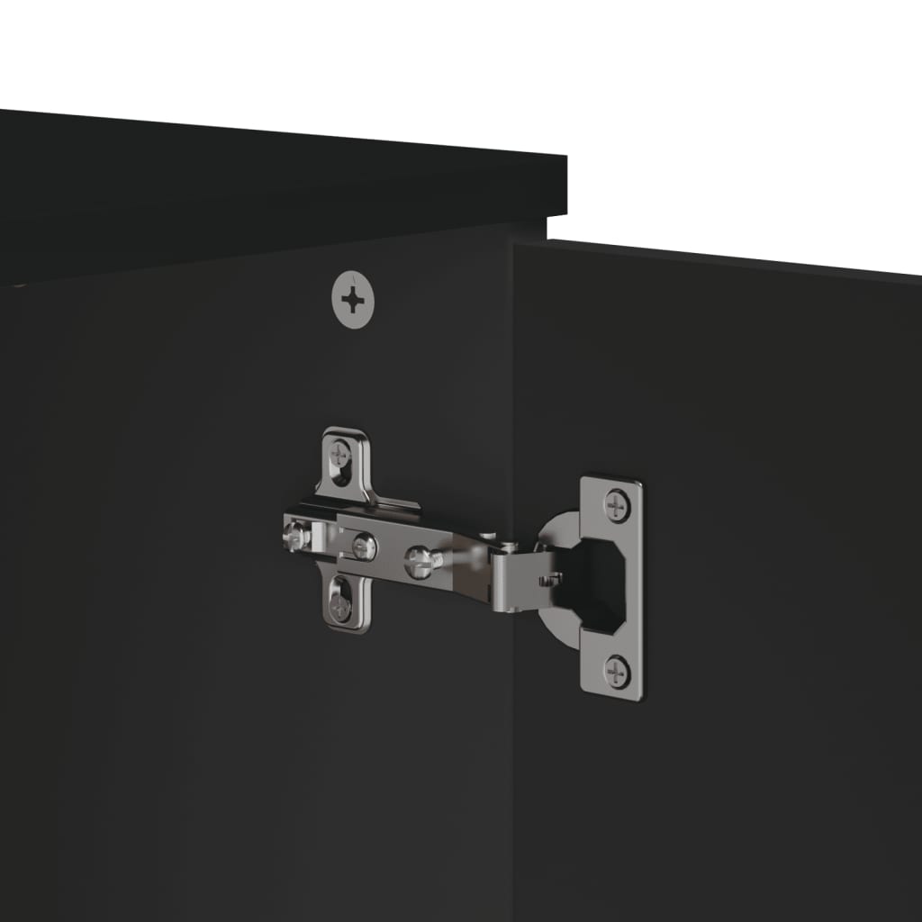Buffet VIKEN noir 80x40x80 cm bois d'ingénierie - XIOS