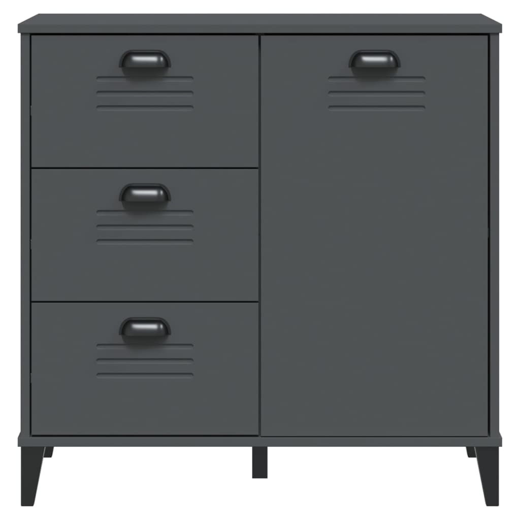 Buffet VIKEN gris anthracite 80x40x80 cm bois d'ingénierie - XIOS