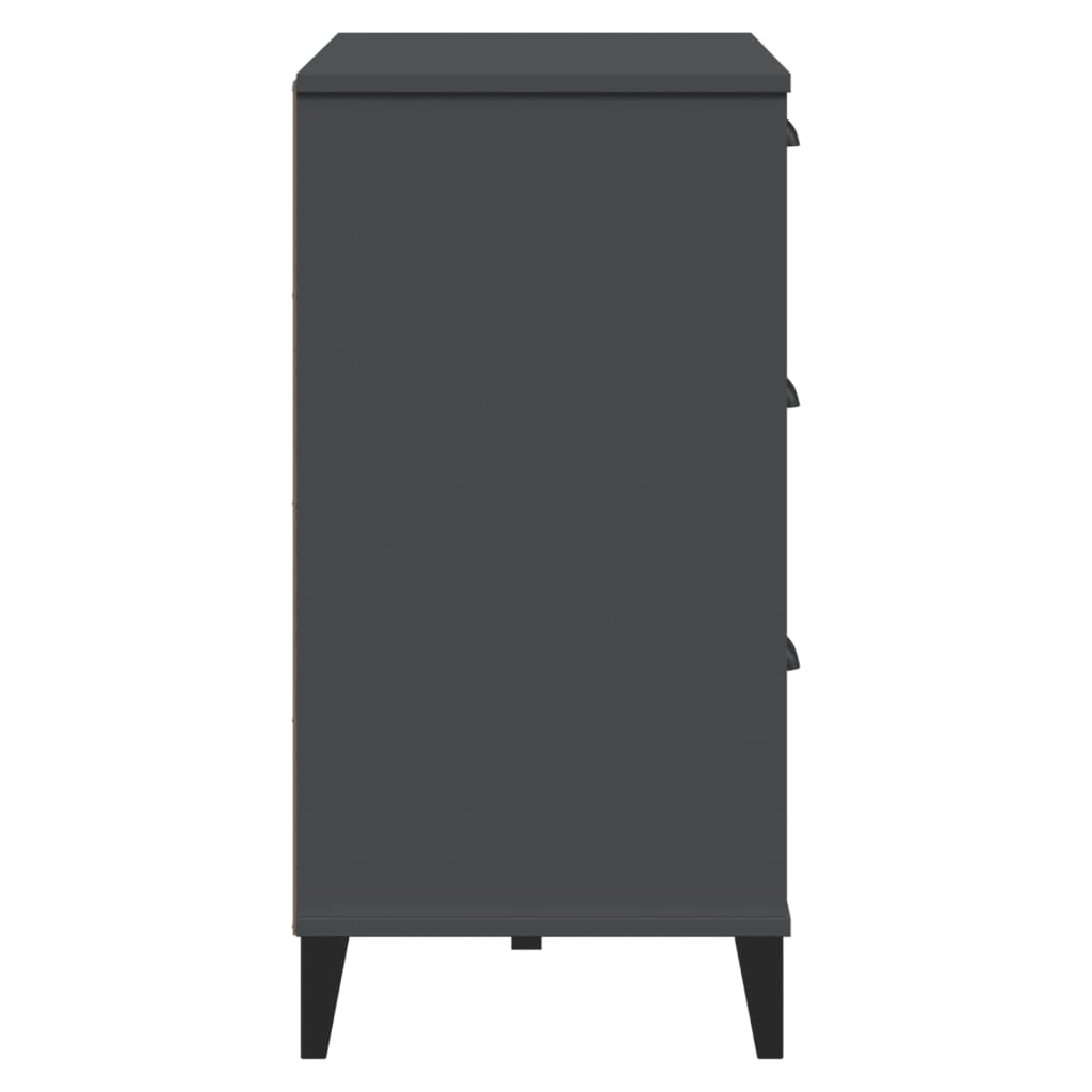 Buffet VIKEN gris anthracite 80x40x80 cm bois d'ingénierie - XIOS