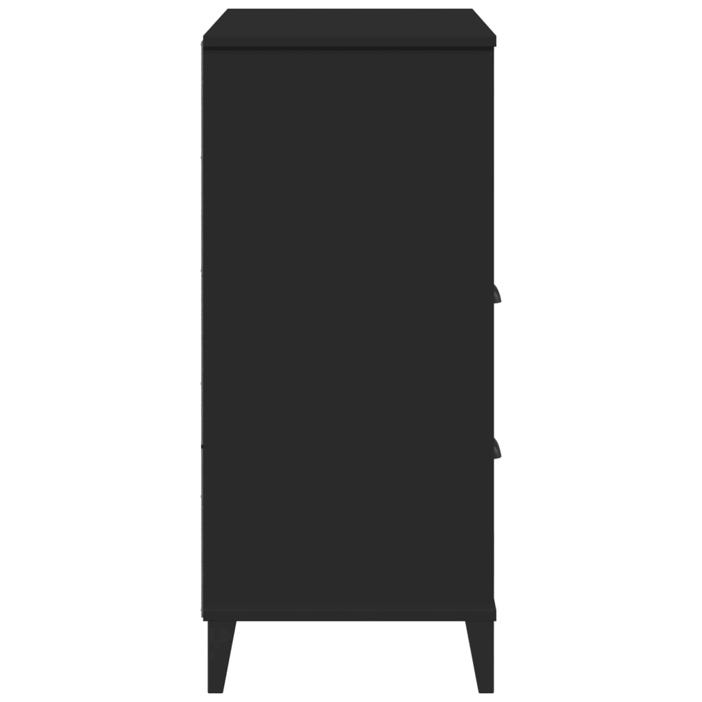 Bibliothèque VIKEN noir 80x40x90 cm bois d'ingénierie - XIOS