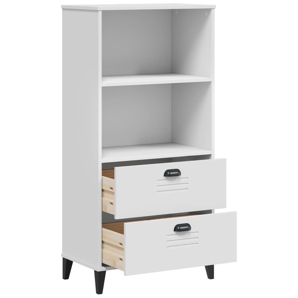 Bibliothèque VIKEN blanc 60x35x123 cm bois d'ingénierie - XIOS