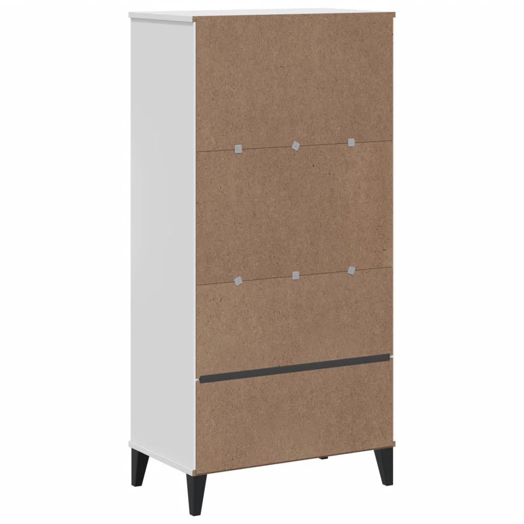 Bibliothèque VIKEN blanc 60x35x123 cm bois d'ingénierie - XIOS