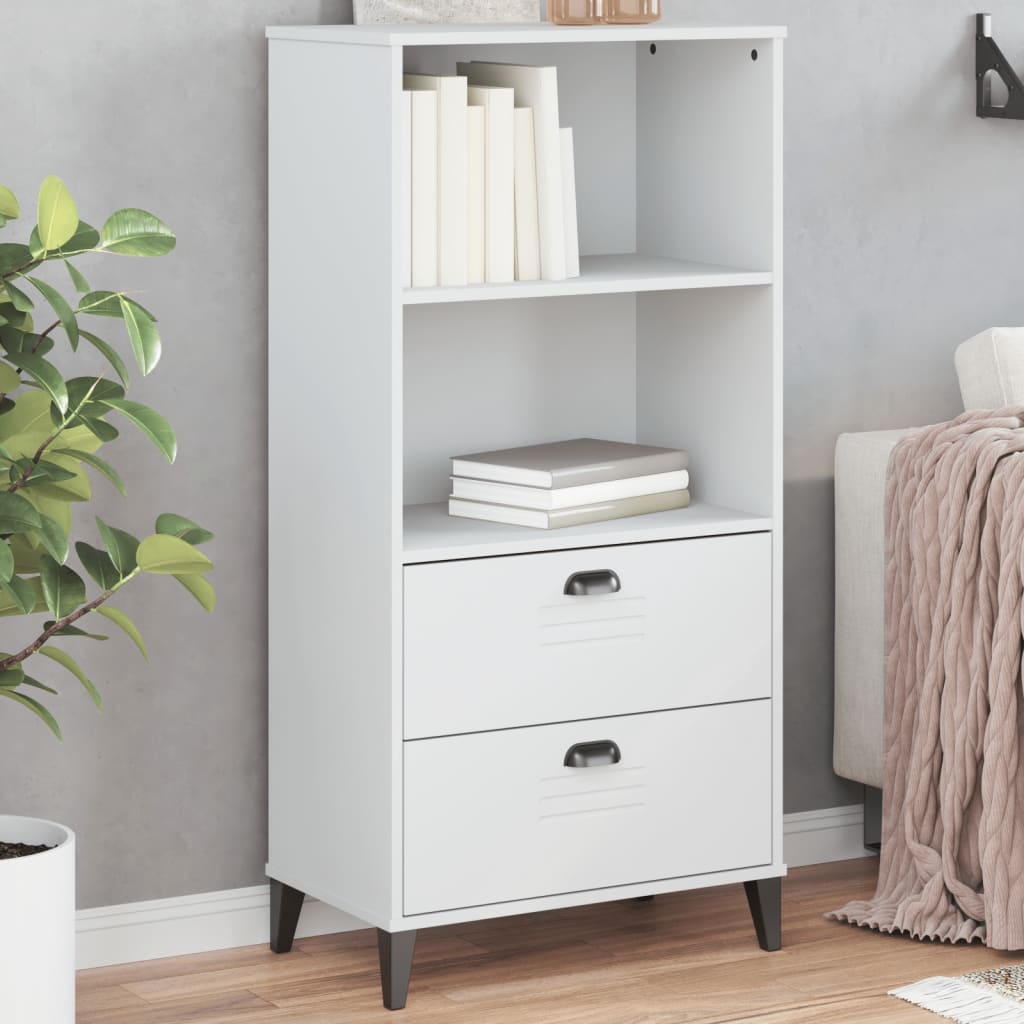 Bibliothèque VIKEN blanc 60x35x123 cm bois d'ingénierie - XIOS