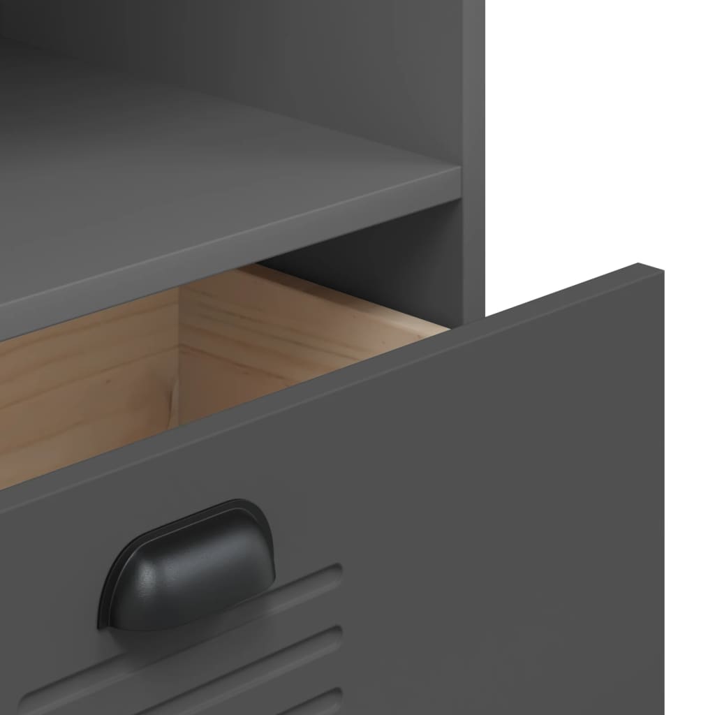 Bibliothèque VIKEN gris anthracite 60x35x123 cm bois ingénierie - XIOS
